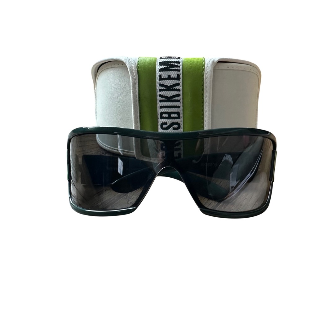 Bikkembergs BK50803 Women‎ Sport Sunglasses Made in Italy Green Logo Case